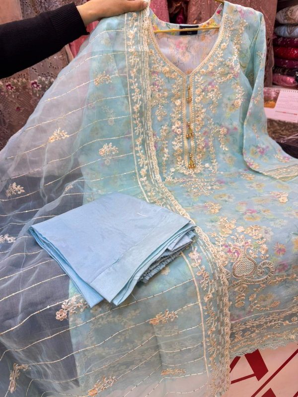 Premium Gold  Organza Party Dress